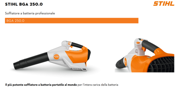 SOFFIATORE A BATTERIA STIHL BGA 250 - immagine 2